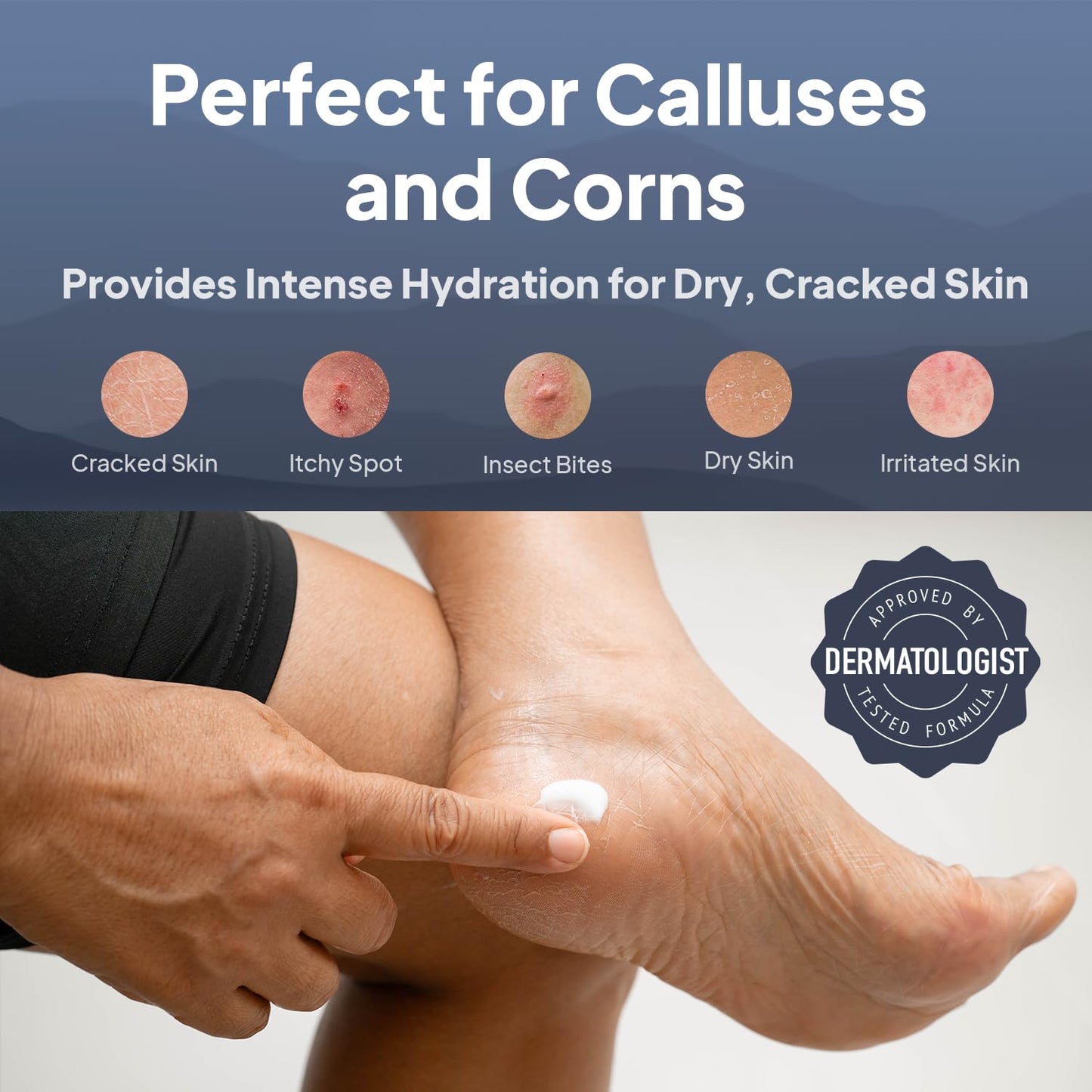 Pumice Valley 2 Pack Foot Cream for Dry Cracked Feet and Heels - Natural Moisturizer, Corn, Calluses Treatment - Skin, Body Lotion, Dead Sea Salts, Shilajit, Mountain Herbs 1.7 Oz