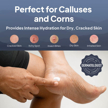 Pumice Valley Foot Cream for Dry Cracked Feet and Heels - Natural Moisturizer, Corn, Calluses Treatment - Skin, Body Lotion, Dead Sea Salts, Shilajit, Mountain Herbs 1.7 Oz