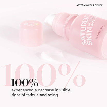 Saturday Skin Wide Awake Brightening Cream Korean lluminating Eye Cream for Wrinkles, Puffy Eyes Dark Circles Lightweight, Moisturizing, Deeply Hydrates, Anti Aging Reduce Fine Lines(0.51 Fl Oz 15ml)