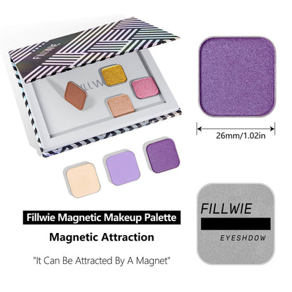 Single Purple Eyeshadow Matte Shimmer Finish Soft Texture High Pigment Long Lasting Magnetic Refill for DIY Eyeshadow Palette (Amethyst)