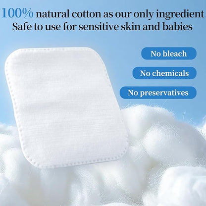 Shino natural square cotton pads,100