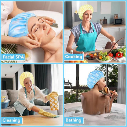 2 sets large shower caps