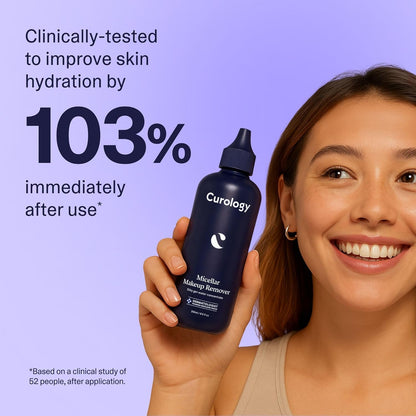 Curology Micellar Water Makeup Remover, Cleansing Gel Water Concentrate, Waterproof Eye and Face Make Up Removal, 8.5 fl oz