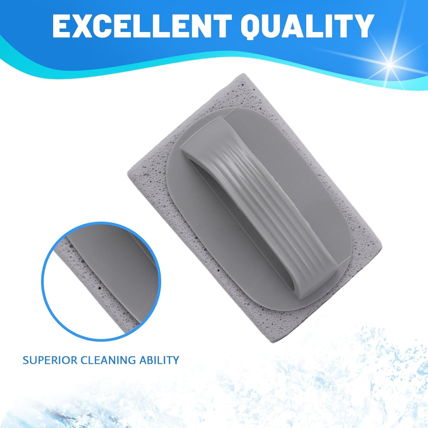 6Pcs Pumice Stone for Cleaning, Pumice Stone for Pool Tile Cleaning Pumice Stone Cleaner Brush with Handle, Pumice Cleaning Stones Scouring Stick Hard Water for Bathtubs Grills Swimming Pools