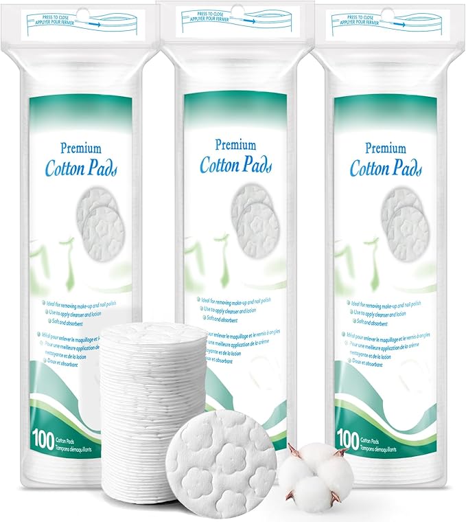 Premium cotton rounds for face,
