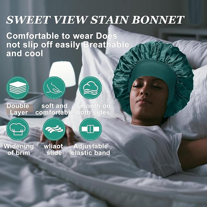 4pcs silk bonnet for sleeping,hair