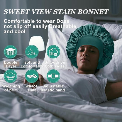 4pcs silk bonnet for sleeping,hair