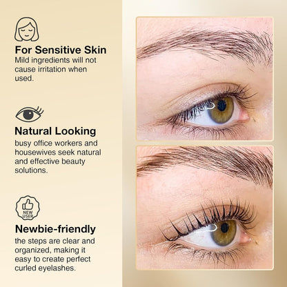 Brow Lamination Kit Lash Lift Kit, Sachet Refill Eyelash Perm Kit for Natural Curling Long-Lasting, Instant Eyelash Lift Kit, Brow Perm Kit for Salon-Quality Results at Home