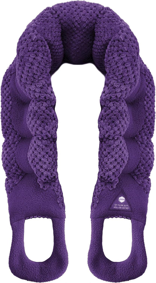 UNCN Long Heating pad for Neck and Shoulders Back 33 * 5.9" microwavable Large Moist Heat Pack Warm hot Compress Neck wrap Weighted Bag Massage Reusable Herbal Nature Calming Portable