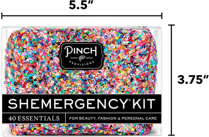 Pinch Provisions Shemergency Kit for Her, 40 Emergency Essential Items, Compact, Multi-Functional Pouch, Gift for Women, Birthday, Bachelorette Parties, and More!