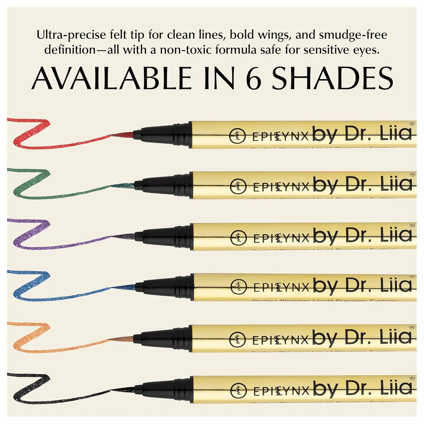 Waterproof Eyeliner - Smudge-Proof Liquid Eyeliner Pen with Precision Tip for Smooth, Long-Lasting Application - Vegan, Hypoallergenic & Gluten-Free Eye Liner - 2mL Shimmer Summer Red