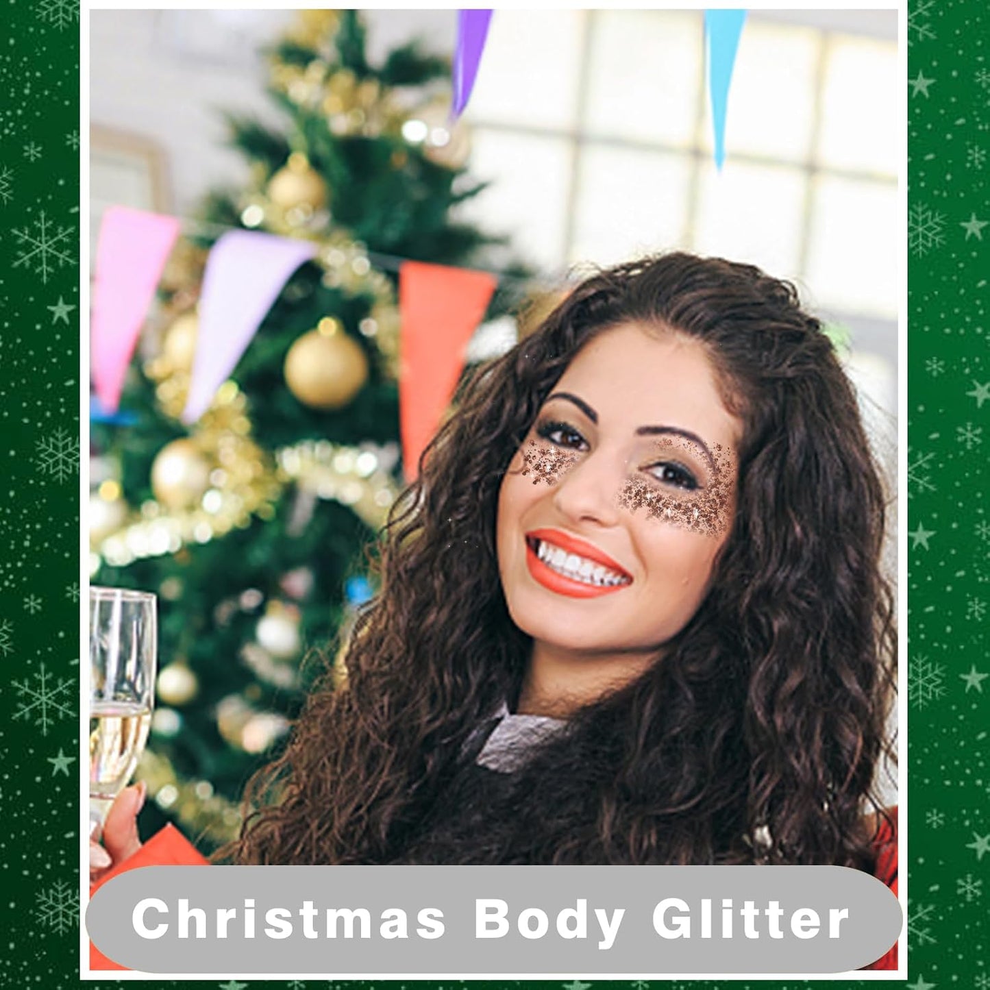 MEICOLY Brown Body Glitter,Deer Maroon Face Glitter Gel,Mermaid Sequins Halloween Glitter Face Paint,Chunky Glitter for Face Body Eye Lip Hair,Glitter Makeup for Women and Kids