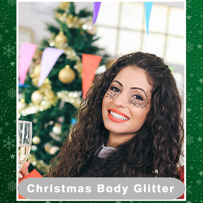 MEICOLY Brown Body Glitter,Deer Maroon Face Glitter Gel,Mermaid Sequins Halloween Glitter Face Paint,Chunky Glitter for Face Body Eye Lip Hair,Glitter Makeup for Women and Kids