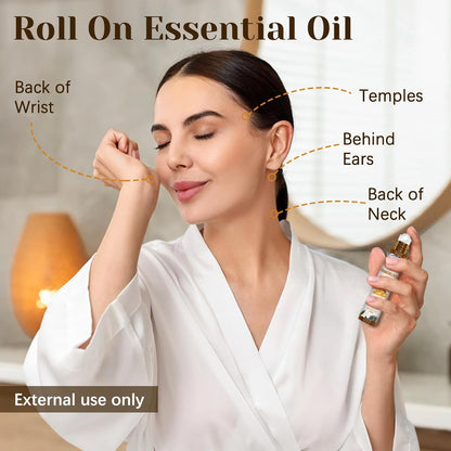 Frankincense Essential Oil Roll On, Frankincense Oil for Face & Skin Care,10ml Perfume Roll-on Oil, Natural Calm, Stress Relief