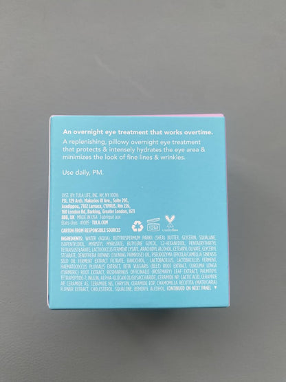 TULA Skin Care Eye Recharge + Replenish - Overnight Eye Treatment, Protects & Intensely Hydrates, Minimizes the look of Fine Lines & Wrinkles, 0.5 Fl. oz.