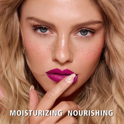 MAKI YIKA Moisture Purple Lipstick for Women Hydrate Lip Gloss for Dry Cracked Lips Weightless Glossy Lip Color Juicy Finish,MA067 Jam Purple