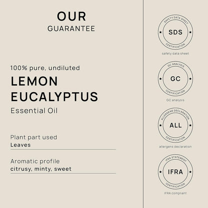 VINEVIDA Lemon Eucalyptus Essential Oil 32 oz - Undiluted Lemon Eucalyptus Oil 32 oz - Lemon Eucalyptus Candle Oil Scent - DIY Candle Scents Candlemaking - Bulk Essential Oil Soap Making 946.36 ml