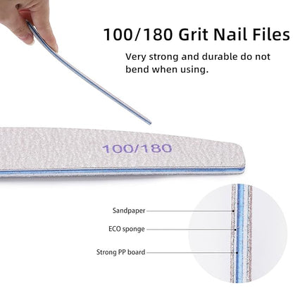 BTYMS 25 Pcs Nail Files