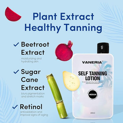 VANERIA Self Tan Lotion, Light