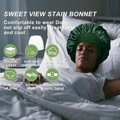 4pcs silk bonnet for sleeping