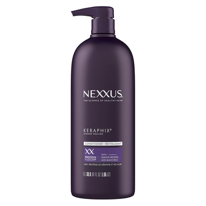 Nexxus Keraphix ProteinFusion Conditioner with Keratin Protein and Black Rice Conditioner for Damaged Hair 33.8 oz