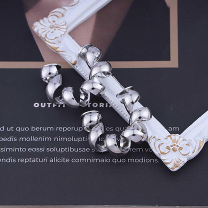 Vintage Exaggerated Irregular Circle Earrings Twist Hoop Earrings Twisted Rope Round Earrings Silver Circle Hoop Dangle Earrings Jewelry for Women