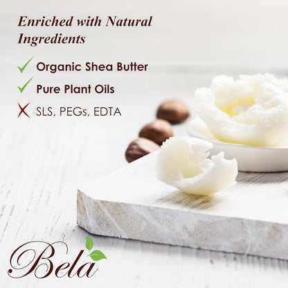 BELA Soap Variety Pack 3.3 OZ, Pack of 6, Long Lasting, French Triple Milled Bar Soap with Organic Shea Butter, Hand, Face and Body Wash Bar Made in Australia