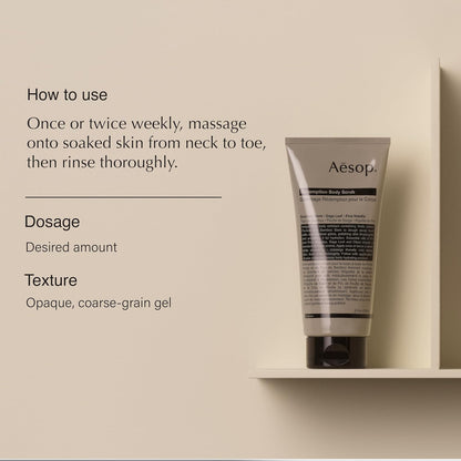 Aesop Redemption Body Scrub | Finely Milled Pumice and Aromatic Botanicals to Polish the Skin | 6.5oz / 180mL