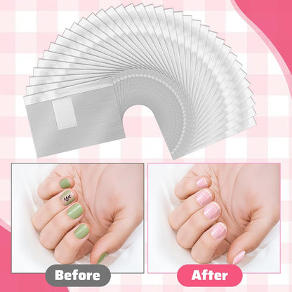 1000pcs Aluminium Foils Nails Polish Remover, Soak Off Wraps Finger Nail Gel Polish Removal Tool with 0.79x1.18inch Pre-attached Lint Free Cotton Pads