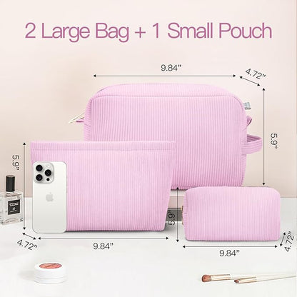 3 pieces makeup bag cosmetic