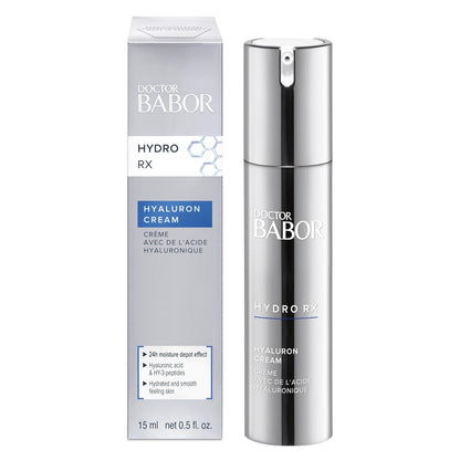 DOCTOR BABOR HydroRX Hyaluron Cream, Lightweight Hyaluronic Acid Face Moisturizer for Dry Skin, Prevents Moisture Loss and Reduces Dryness Lines, Fragrance Free