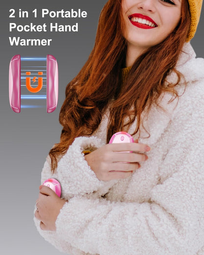 Hand Warmers Rechargeable, Electric Hand Warmers 2 Pack with Smart Chips Long Safe Heat, Portable Pocket Heater,Gifts for Christmas,Golf,Camping,Hunting, Stocking Stuffers