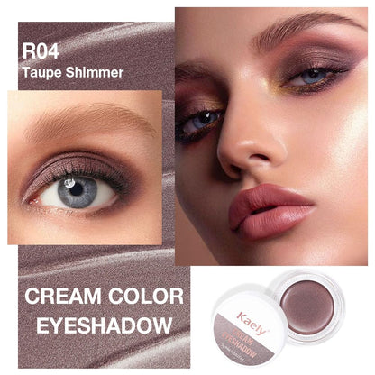 Cream Glitter Taupe Shimmer Metallic Eyeshadow Palette Makeup, Natural Single Mini Instant Holographic Eyeshadow For Women, Sombras Crema Para Ojos, Talc, Paraben & Cruelty Free, R04