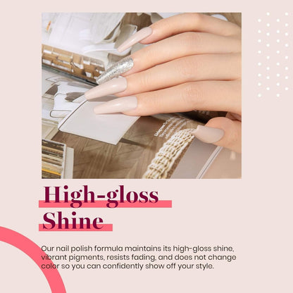 Beetles Grey Gel Nail Polish, Stone Beige Brown Cream Color 15ml Gel Polish Soak Off Uv LED Lamp Cured Nail Art Manicure Salon DIY Design Decoration Home Gift for Women