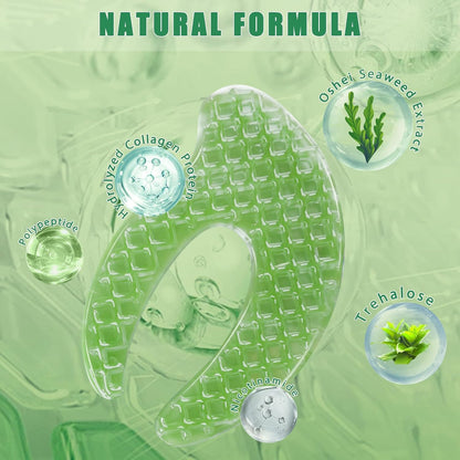 SACATR Under Eye Patchs-Seaweed Eye Patches,Under Eye Patches for Puffy Eyes and Dark Circles,Reduce Under Eye Bags,Smooth Wrinkles-Skin Moisturizing-5Pairs