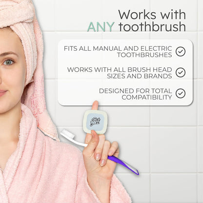 Rayz UV-C Toothbrush Sanitizer | Portable & Rechargeable | 99.9% Sanitization in 3 Minutes | Wall Mountable, Travel-Friendly & TSA-Approved (Pearl)