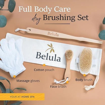 Premium dry brushing body brush