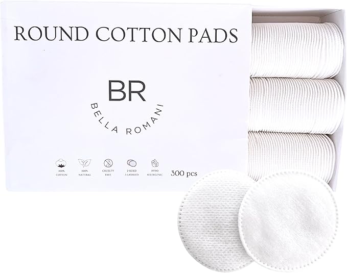 Cotton rounds makeup remover pads