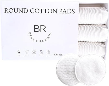 Cotton rounds makeup remover pads