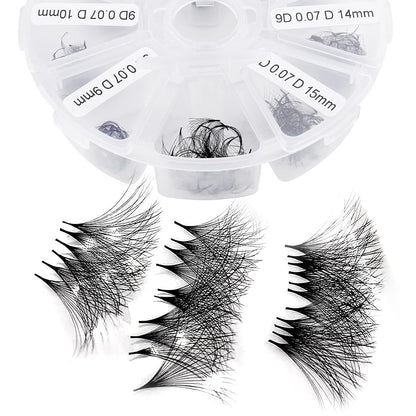 Pre-made Fans Eyelash Extension 500+8D Loose Volume Fans D Curl Premade Volume Fans 9-16mm