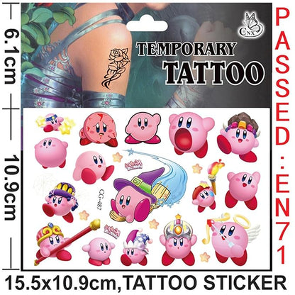 45pcs temporary kirby tattoos for
