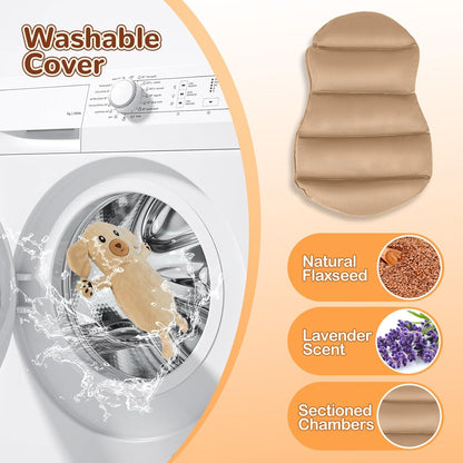 Microwave Heating Pad for Pain Relief, 16" x 11" Microwavable Heating Pads for Cramps, Back Pain, Neck Shoulder, Muscles, Knee, Joints, Natural Heat Pack Moist Heat, Golden Retriever