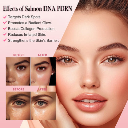 Mtmult PDRN Serum, Salmon DNA Serum - Korean Skin Care Anti-Aging Ampoule with 99% Salmon DNA PDRN, Collagen & Hyaluronic Acid, 0.05 fl.oz x 30e, Firming & Moisturizing - Fuses Salmon DNA Power