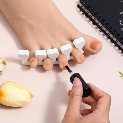 400 PcsToe Separators Pedicure Tool Kit Soft Toe Spacers for Pedicures Spreaders Finger Dividers for Women Men Feet Nail Toenails Art Painting Polish Spa(White)