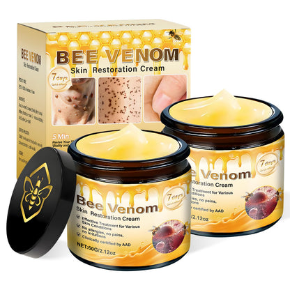 2pc Bee Venom Skin Restoration Cream, Bee Venom Skin Treatment Cream-Firms & Rejuvenates, Smooths Wrinkles & Fine Lines