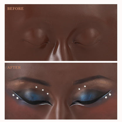 Makeup Practice Face, Makeup Practice Face Set 3D Realistic Makeup Practice Face Board for Makeup Artist Makeup Beginner Self-taught or Professional Enthusiasts (yellow+white+black)