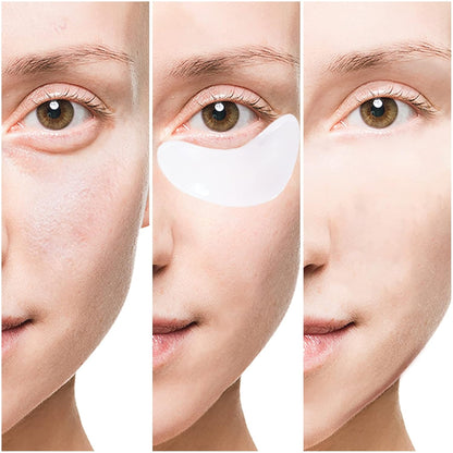 White Collagen Eye Mask, 30 Pairs Crystal Gold Under Eye Patches For Puffy Eyes and Dark Circles – Look Less Tired and Reduce Wrinkles and Fine Lines (White)