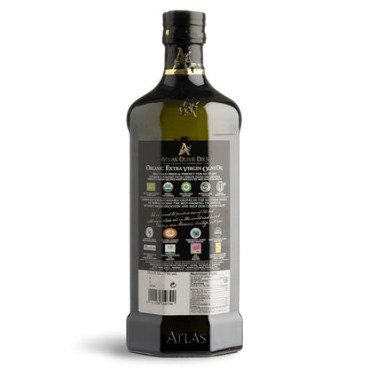 Atlas 750 mL Organic Cold Press Extra Virgin Olive Oil with Polyphenol Rich from Morocco | Newly Harvested Unprocessed from One Single Family Farm | Moroccan EVOO Trusted by Award-Winning Chefs