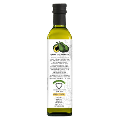 Fruittal Avocado Oil – 100% Pure, Made in the USA, and Rich in Health Benefits (8.5 Oz)