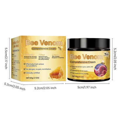 Bee Venom Comprehensive Cream, Firming & Wrinkle-Reducing Deeply Nourishes The Skin, Professional Bee Venom Skin Treatment Cream, Natural Serum Suitable for All Skin Types (2 Pack)